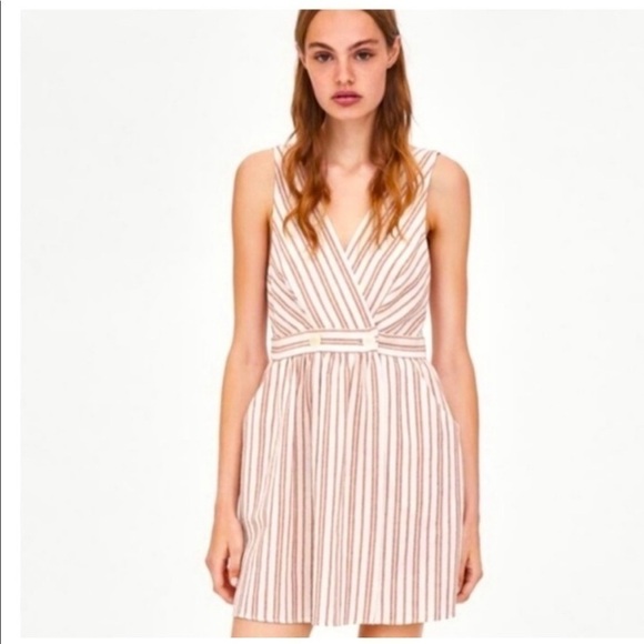 𝅺zara TRF Collection Striped Mini Dress - Picture 5 of 16